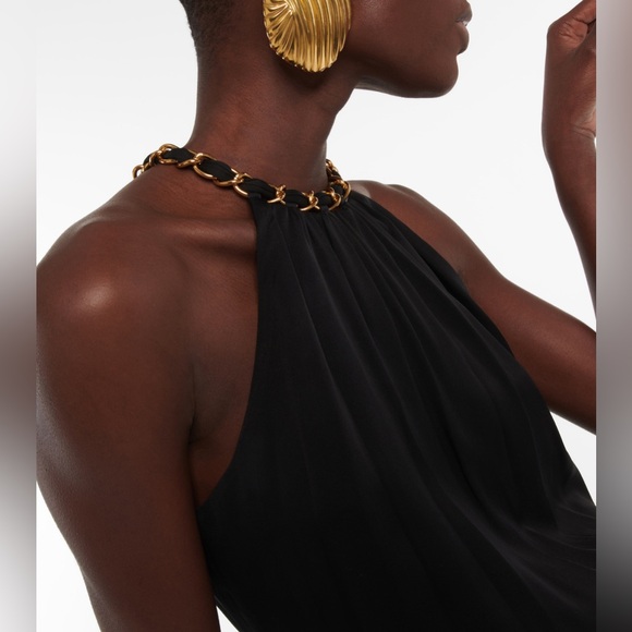 VERONICA BEARD Chain halterneck silk-blend minidress, Size 2, $598 - Picture 6 of 16